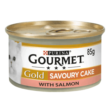 Purina Gourmet Gold Tin Gold Savoury Cake Salmon Wet Food 85g