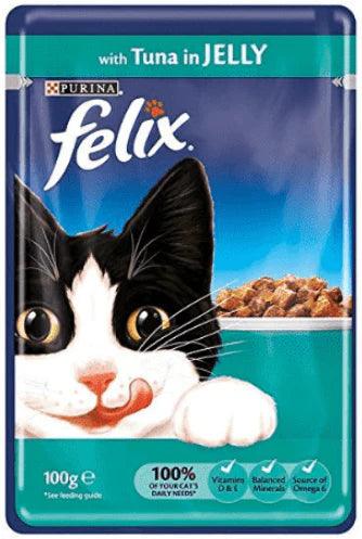 Felix Adult Cat Mixed Selection in Jelly Wet Food Pouch 100g