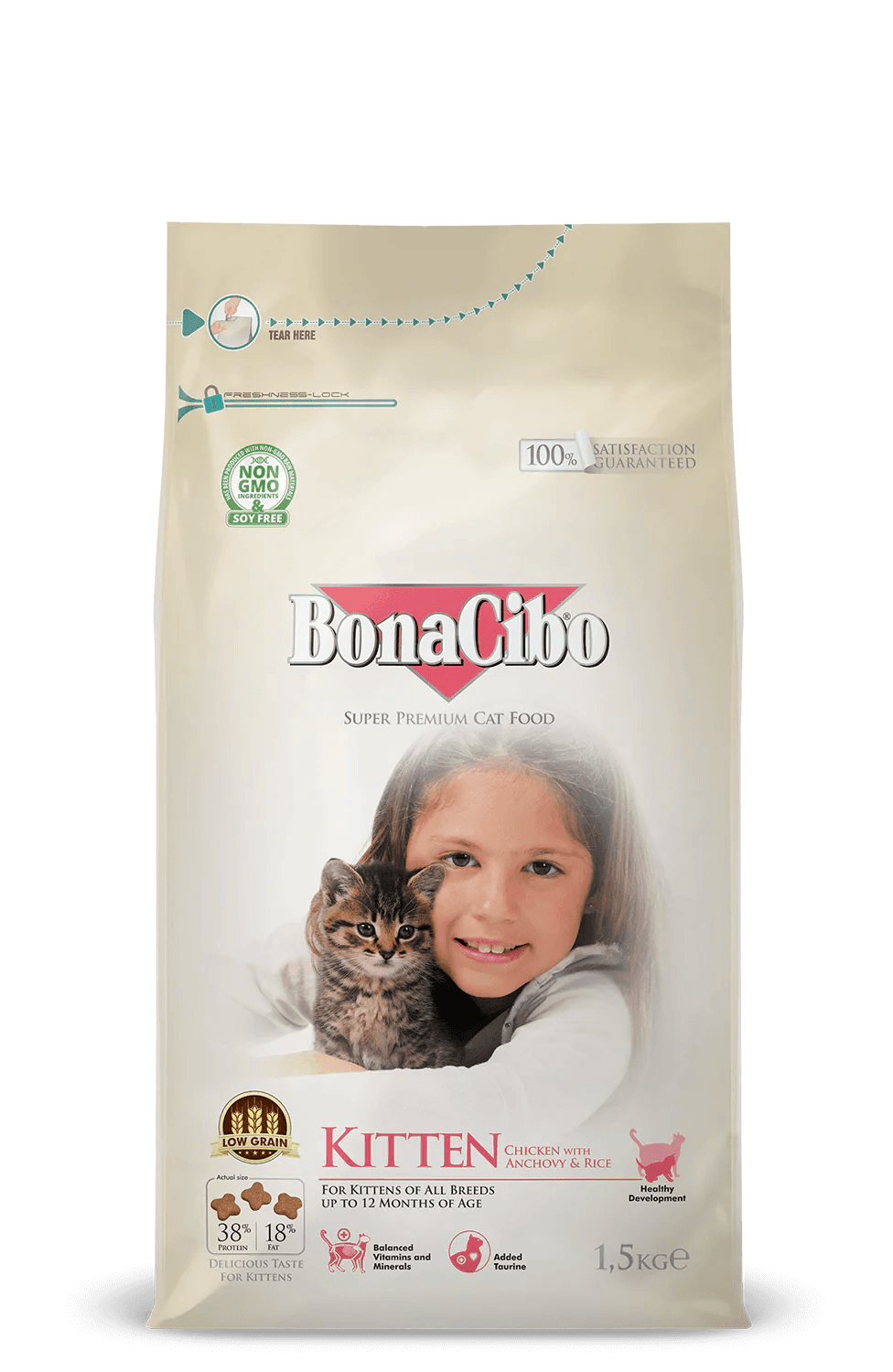 BonaCibo Kitten Chicken with Anchovy & Rice 1.5 Kg