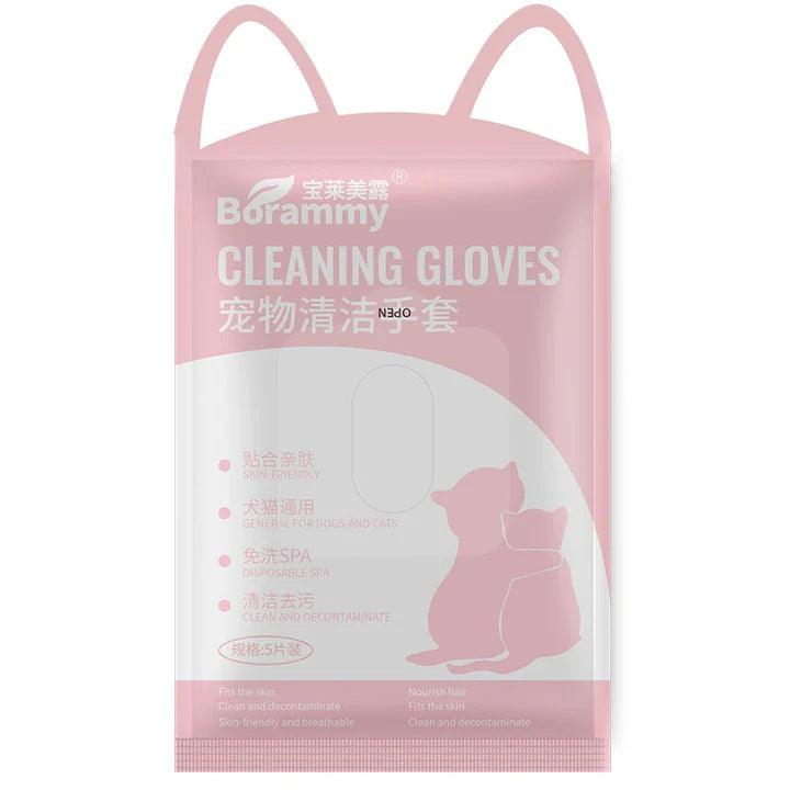 No Rinse Spa Wet Gloves for Pet Cleaning