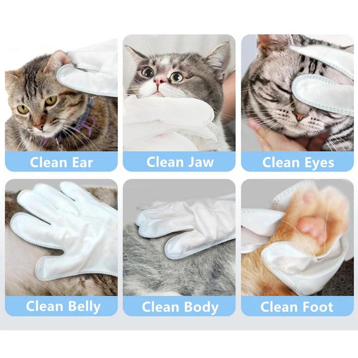 No Rinse Spa Wet Gloves for Pet Cleaning