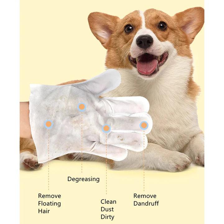 No Rinse Spa Wet Gloves for Pet Cleaning