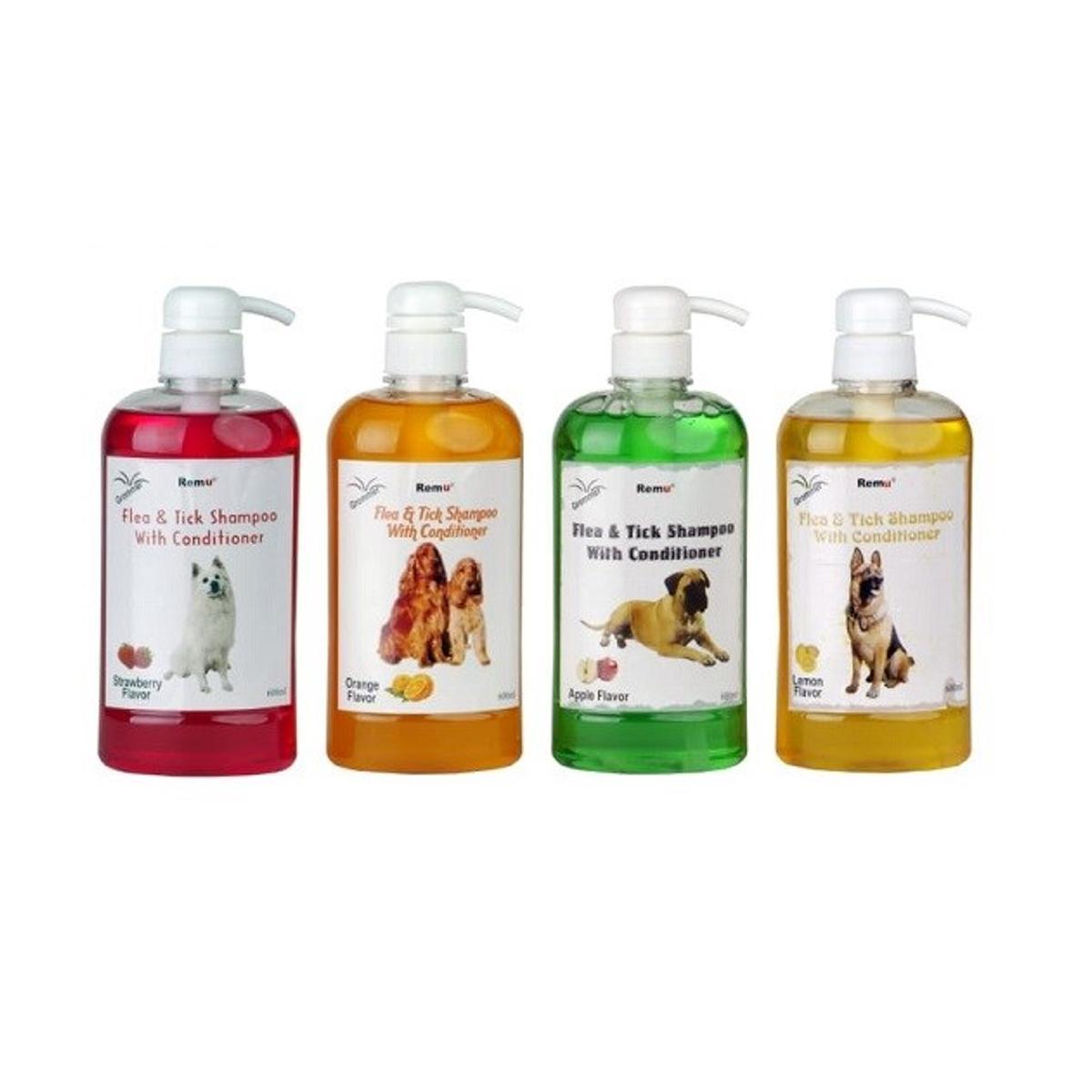 Remu Dog Groomer Shampoo Flea & Tick with Conditioner 600ml