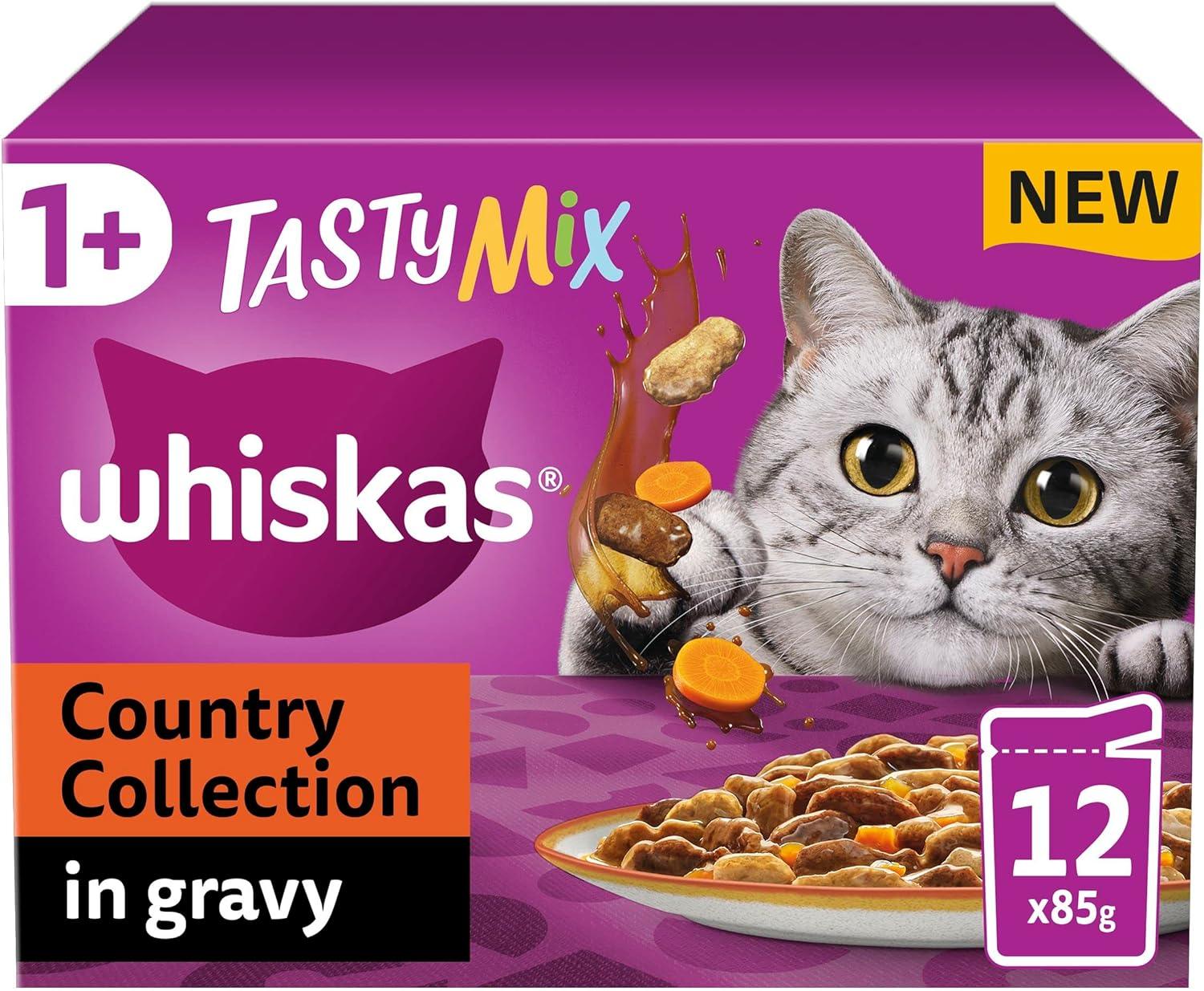 Whiskas Tasty Mix 1+ Country Collection Gravy Pouches 12x85 g